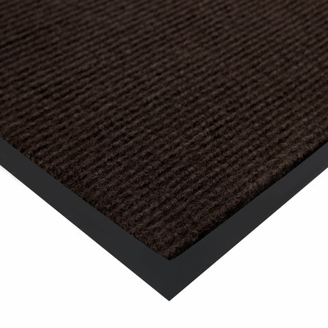 Коврик придверный 80х120 см, КОРИЧНЕВЫЙ, влаго-грязезащитный, 300 г/м2, рубчик,