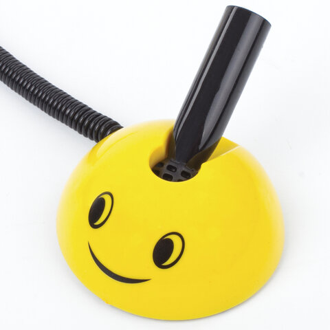 Ручка шариковая настольная BRAUBERG "SMILE", СИНЯЯ, корпус желтый, Ручка шариковая настольная BRAUBERG "SMILE", СИНЯЯ, корпус желтый,