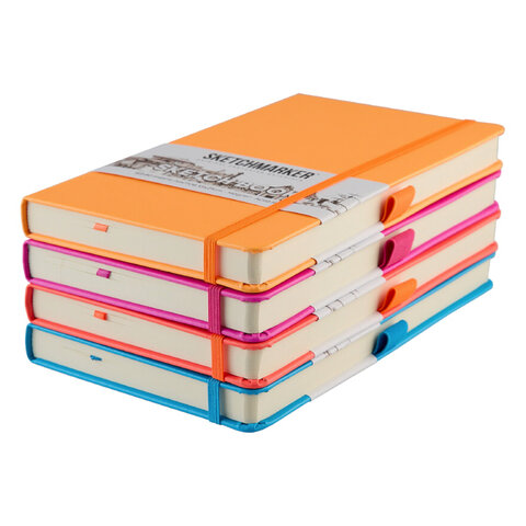 Скетчбук, слоновая кость, 140 г/м2, 130х210 мм, 80 л., КОЖЗАМ, резинка, Скетчбук, слоновая кость, 140 г/м2, 130х210 мм, 80 л., КОЖЗАМ, резинка,