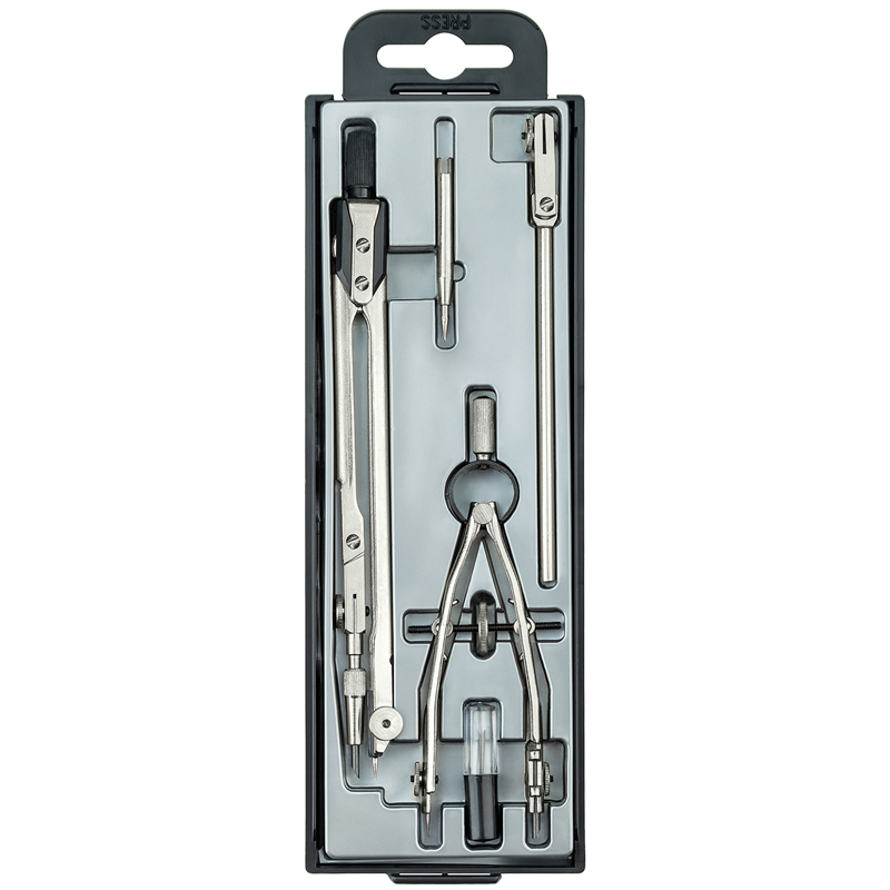 Готовальня Globus "Technica", 5 предметов, циркуль 125мм, пластиковый Готовальня Globus "Technica", 5 предметов, циркуль 125мм, пластиковый