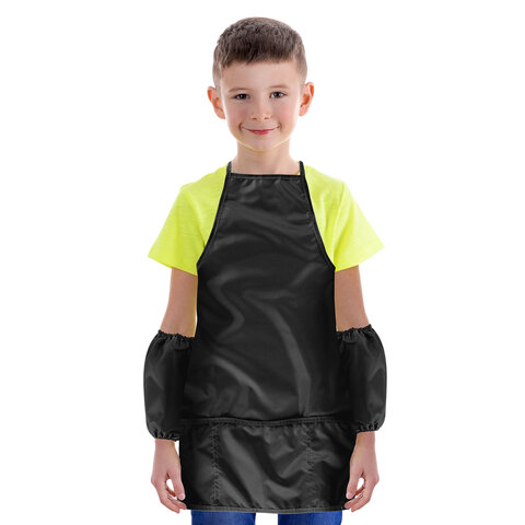 Фартук с нарукавниками для уроков труда ПИФАГОР, 3 кармана, стандартный размер,