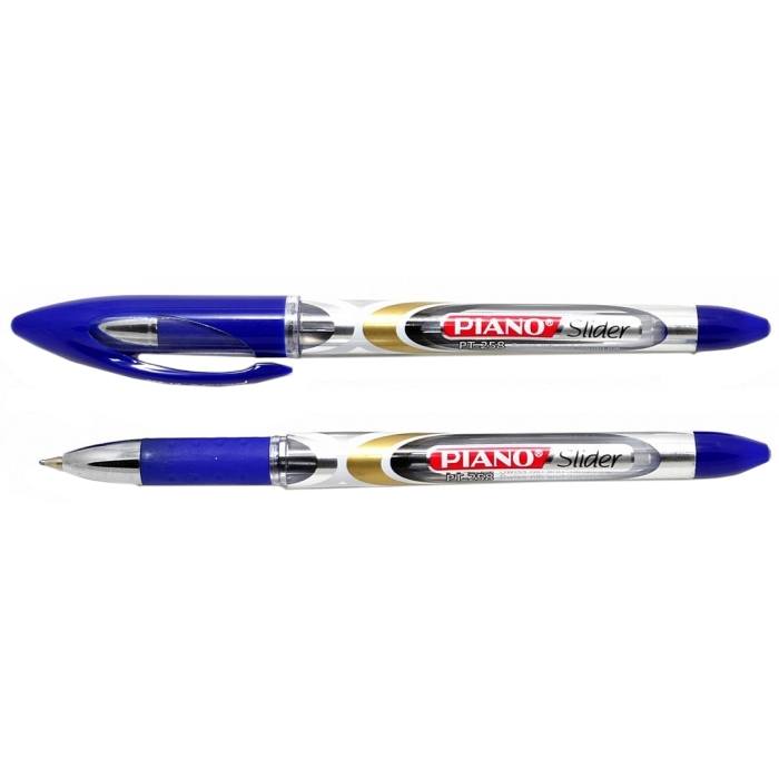 Ручка шариковая синяя на масляной основе "Piano" корпус прозрачный с Ручка шариковая синяя на масляной основе "Piano" корпус прозрачный с