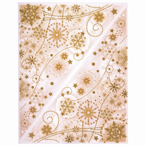 Украшение для окон и стекла ЗОЛОТАЯ СКАЗКА "Узоры из золотых снежинок Украшение для окон и стекла ЗОЛОТАЯ СКАЗКА "Узоры из золотых снежинок