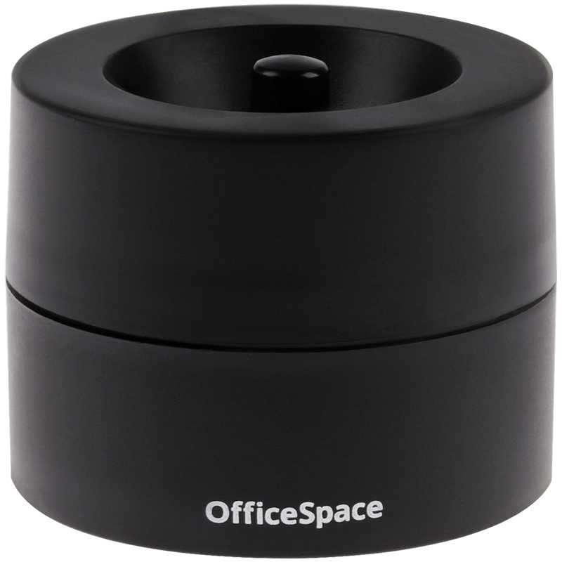 Скрепочница магнитная OfficeSpace, без скрепок, черная, картонная коробка Скрепочница магнитная OfficeSpace, без скрепок, черная, картонная коробка