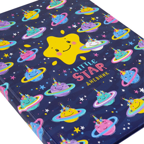 Дневник 1-4 класс 48 л., твердый, ЮНЛАНДИЯ, глянцевая ламинация, с подсказом,