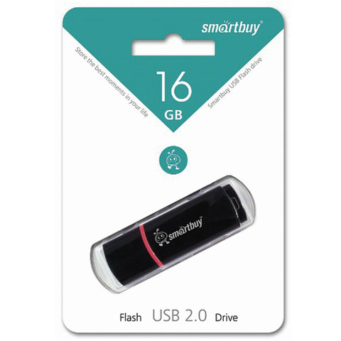 Флэш-диск 16 GB, SMARTBUY Crown, USB 2.0, черный, SB16GBCRW-K Флэш-диск 16 GB, SMARTBUY Crown, USB 2.0, черный, SB16GBCRW-K