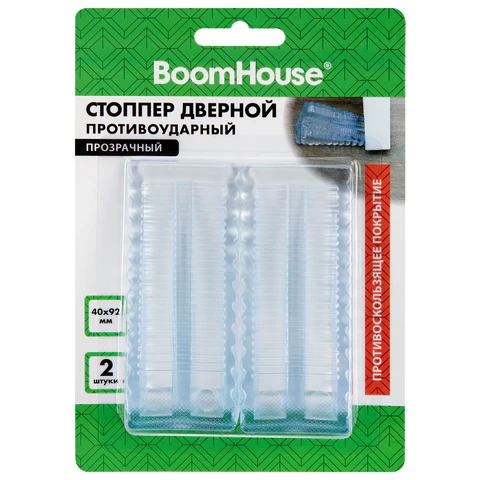 Стоппер дверной противоударный прозрачный, КОМПЛЕКТ 2 шт., BOOMHOUSE (БУМХАУС), Стоппер дверной противоударный прозрачный, КОМПЛЕКТ 2 шт., BOOMHOUSE (БУМХАУС),