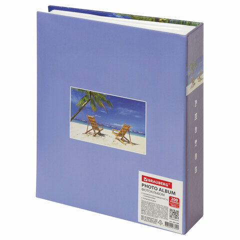 Фотоальбом BRAUBERG "Отдых у моря" на 200 фото 10х15 см, твердая
