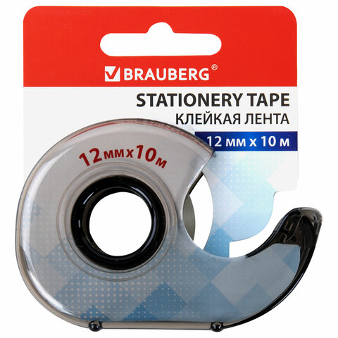 Клейкая лента 12 мм х 10 м в диспенсере (тонированный серый), BRAUBERG, 227263 Клейкая лента 12 мм х 10 м в диспенсере (тонированный серый), BRAUBERG, 227263