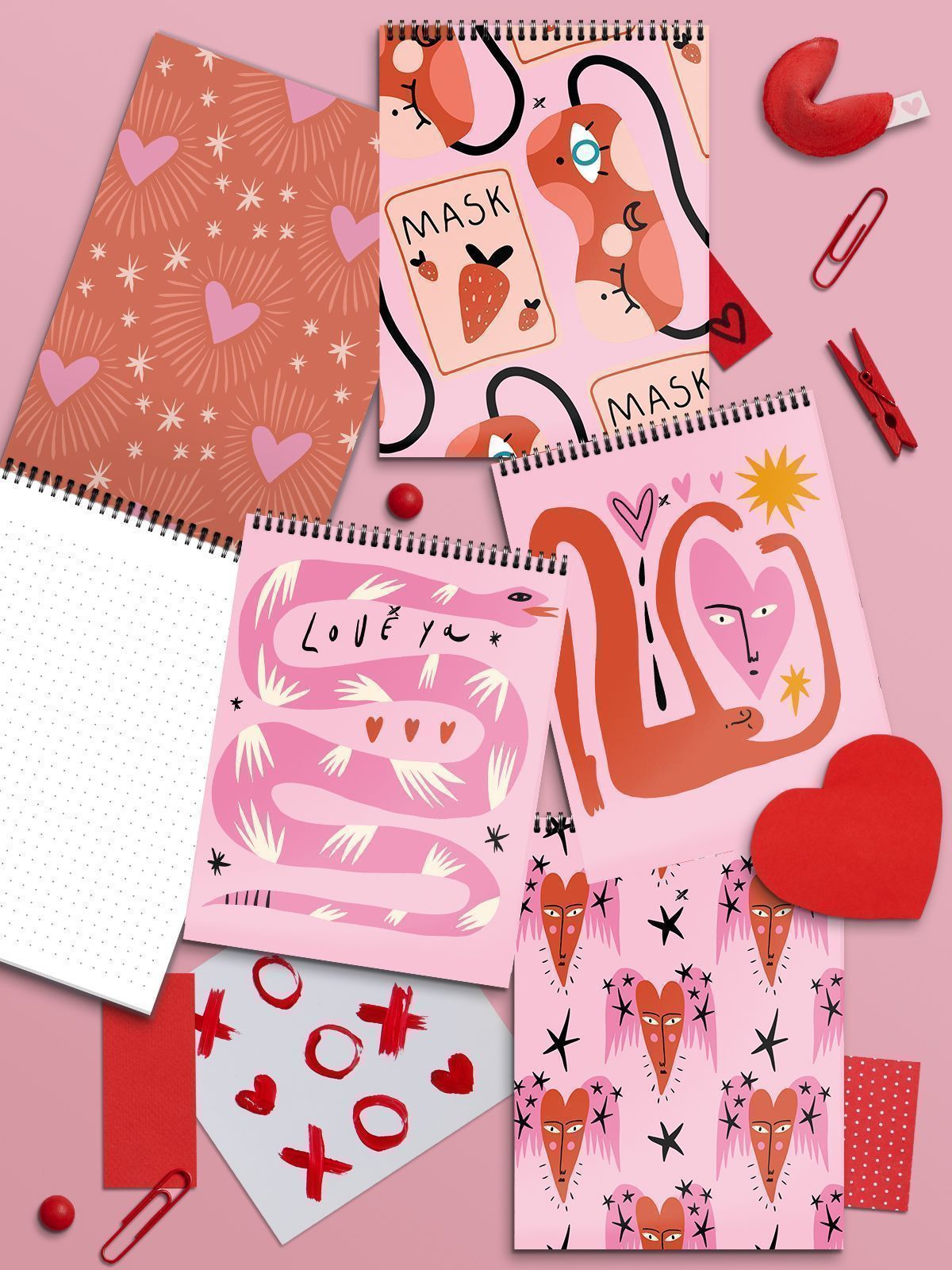 Блокнот А5 60 л. в точку LOREX PINK LOVER греб. мел. карт. soft touch Блокнот А5 60 л. в точку LOREX PINK LOVER греб. мел. карт. soft touch