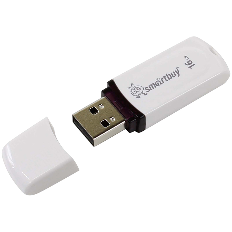 Память Smart Buy "Paean" 16GB, USB 2.0 Flash Drive, белый Память Smart Buy "Paean" 16GB, USB 2.0 Flash Drive, белый