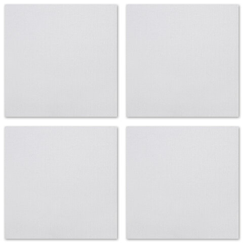 Холсты на магните квадратные НАБОР 4 шт., 7.5х7.5 см, 280 г/м2, 100% хлопок,