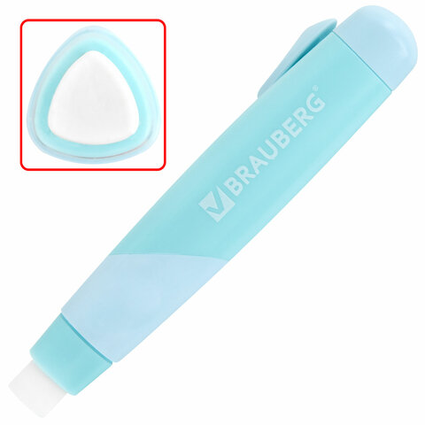 Ластики выдвижные BRAUBERG "REWIND", 2 ШТУКИ, 112х21х24 мм, белые,