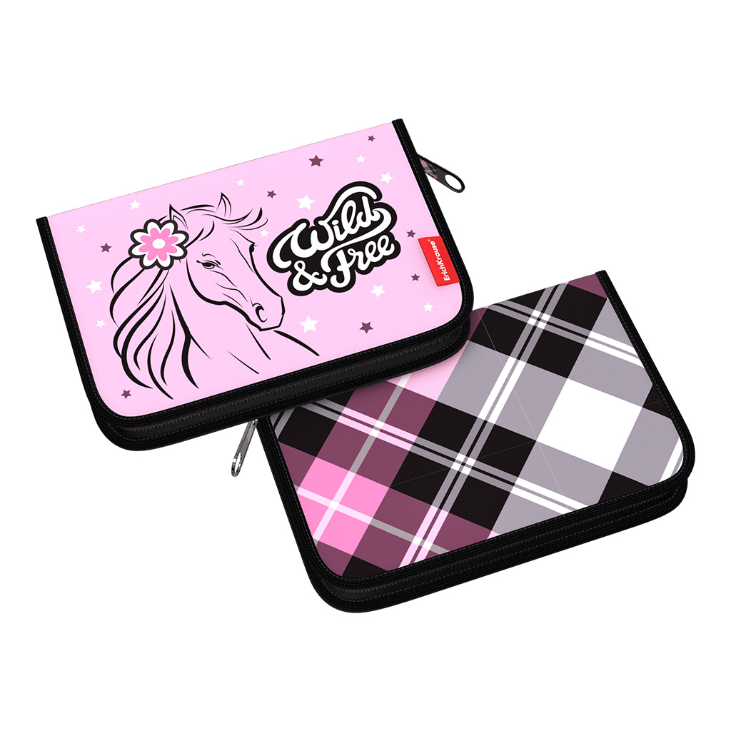 Пенал-книжка без наполнения ErichKrause® 135x205x30мм Flower Horse Пенал-книжка без наполнения ErichKrause® 135x205x30мм Flower Horse