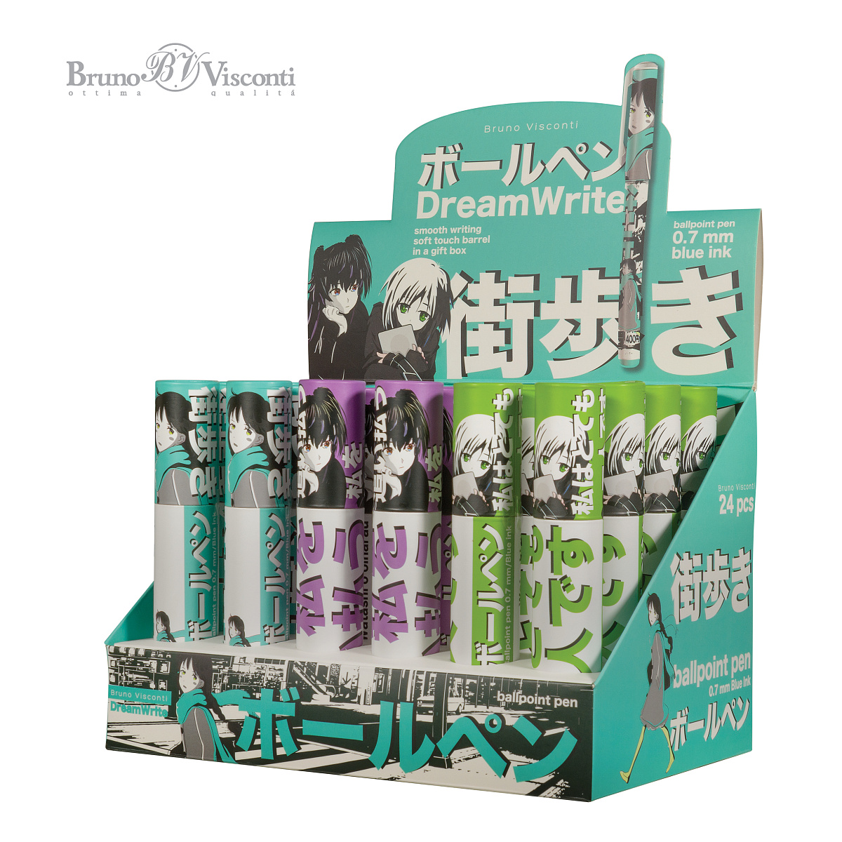 РУЧКА "DreamWrite. "Manga Anime. City" ШАРИКОВАЯ 0.7 ММ, СИНЯЯ, 3