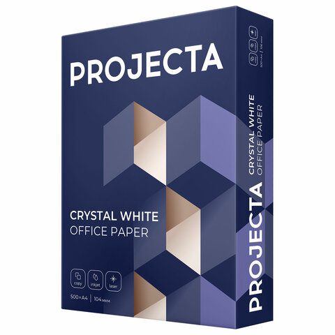 Бумага офисная А4, 80 г/м2, 500 л., марка В, PROJECTA, Россия, 162% (CIE) Бумага офисная А4, 80 г/м2, 500 л., марка В, PROJECTA, Россия, 162% (CIE)