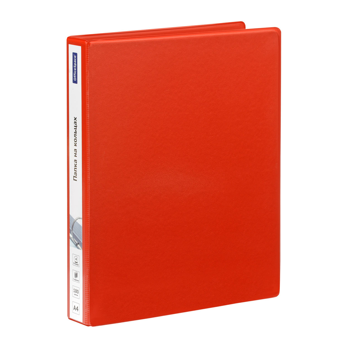 Папка на 4 кольцах OfficeSpace, панорама, 35мм, ПВХ, красная Папка на 4 кольцах OfficeSpace, панорама, 35мм, ПВХ, красная