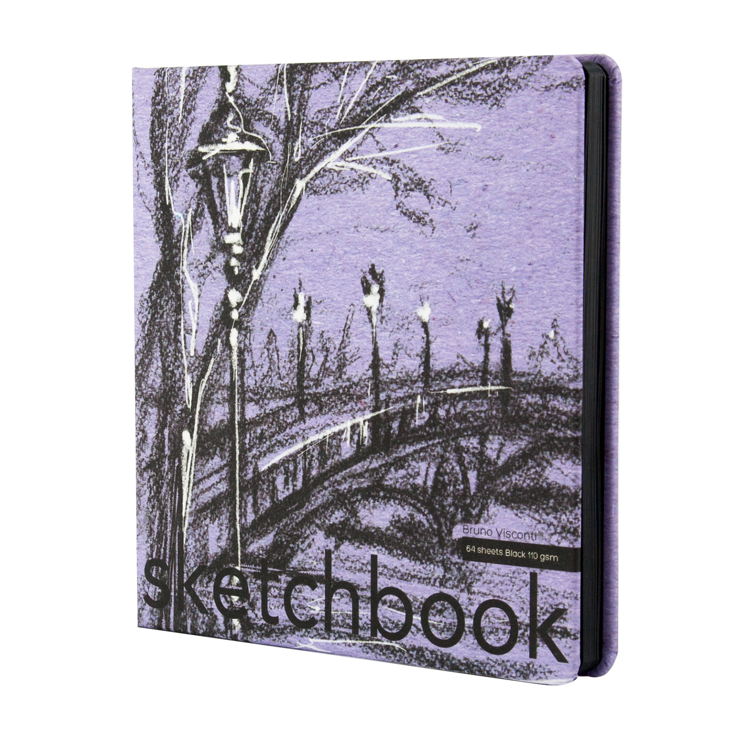 SKETCHBOOK BV, 200х200 мм, 64Л, ЧЕРНЫЙ 110 гр. В ТВЕРДОМ ПЕРЕПЛЕТЕ (4 ВИДА)