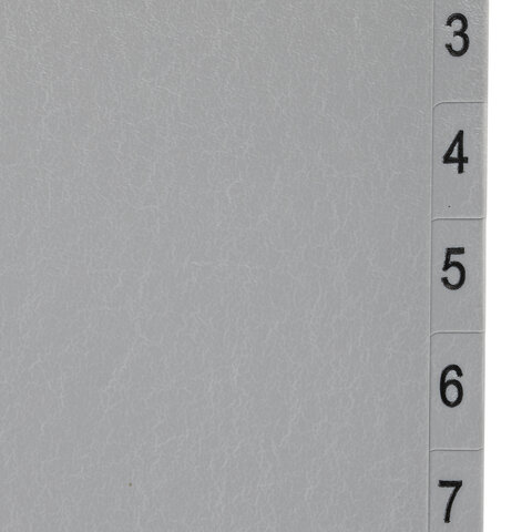 Разделитель пластиковый BRAUBERG, А4, 12 листов, цифровой 1-12, оглавление,