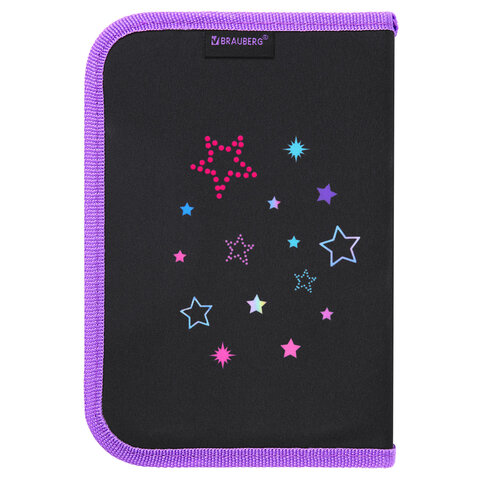 Пенал BRAUBERG с наполнением, 1 отделение, 1 откидная планка, 24 предмета, 21х14