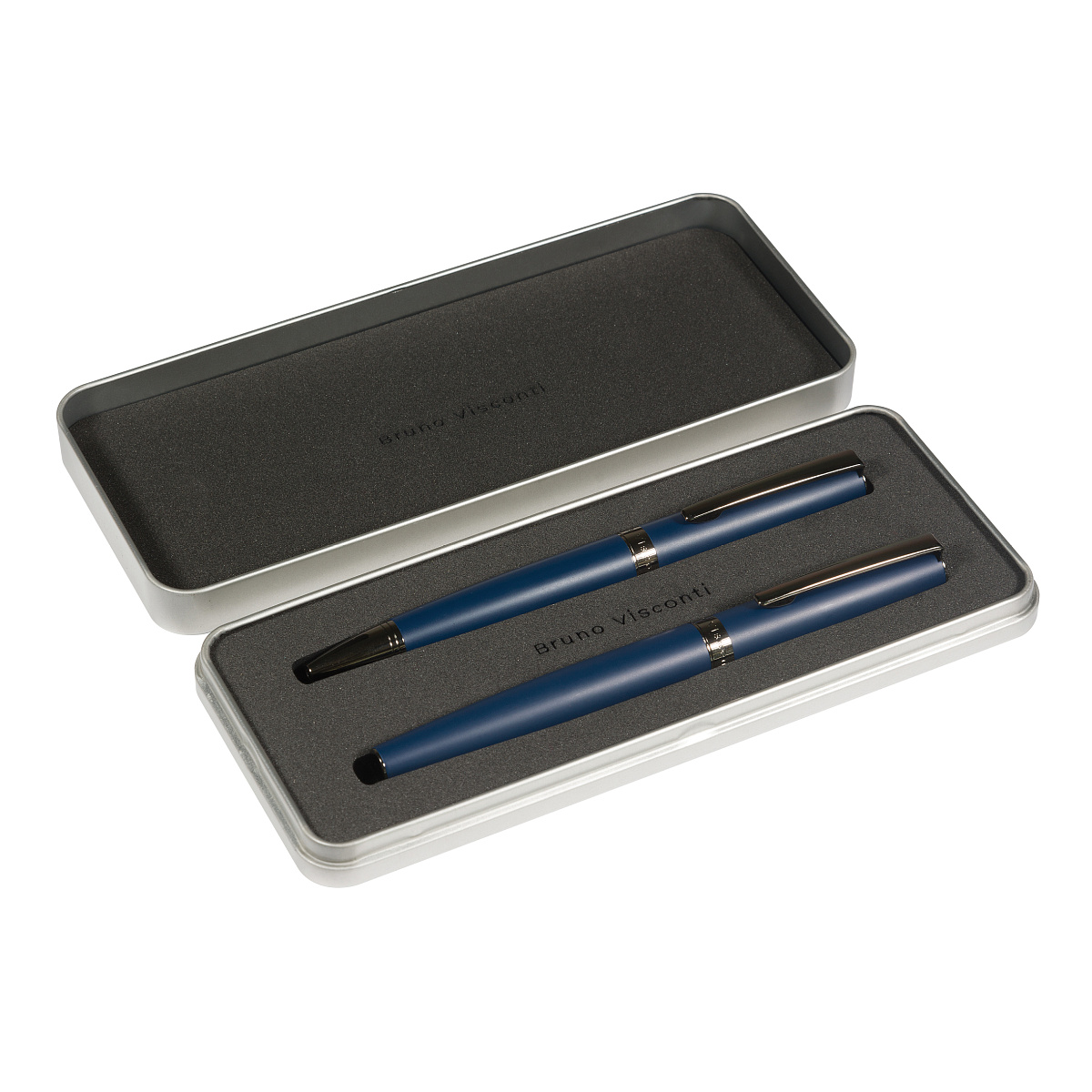 НАБОР "SORRENTO": РУЧКА ШАРИКОВАЯ 1.0 ММ И РОЛЛЕР 0.7 ММ, СИНИЕ НАБОР "SORRENTO": РУЧКА ШАРИКОВАЯ 1.0 ММ И РОЛЛЕР 0.7 ММ, СИНИЕ