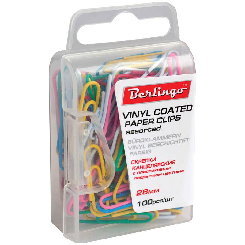 Скрепки цветные 28мм, 100шт., пласт. упак., европодвес: DBs_28130 штр.: Скрепки цветные 28мм, 100шт., пласт. упак., европодвес: DBs_28130 штр.: