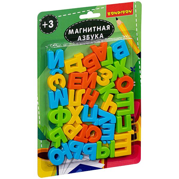 Магнитные игры Bondibon, азбука (33 буквы), Blister Магнитные игры Bondibon, азбука (33 буквы), Blister