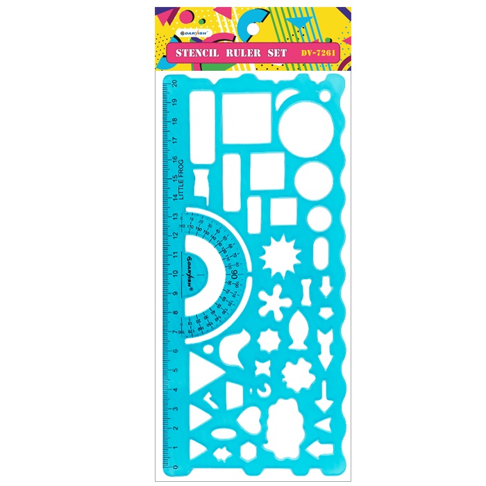 Набор линеек-трафаретов 2 предмета гибкий (линейка-траф 20см+лин-траф 20см с Набор линеек-трафаретов 2 предмета гибкий (линейка-траф 20см+лин-траф 20см с