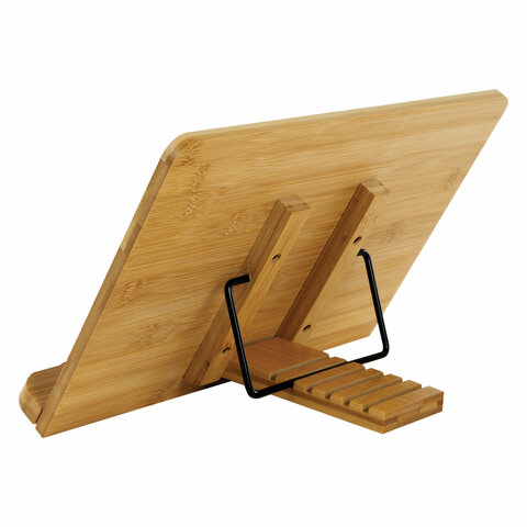 Подставка для книг и планшетов большая бамбуковая BRAUBERG, 34х24 см, Подставка для книг и планшетов большая бамбуковая BRAUBERG, 34х24 см,