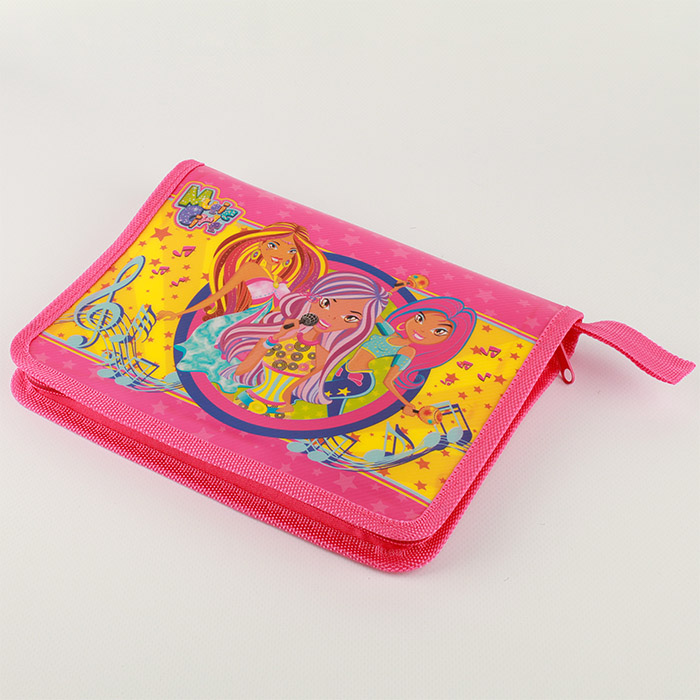 Папка для тетрадей А5 на молнии с рисунком "Music Girls" Папка для тетрадей А5 на молнии с рисунком "Music Girls"