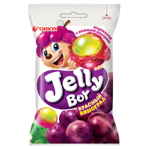 Мармелад жевательный ORION "Jelly Boy" со вкусом красного винограда, Мармелад жевательный ORION "Jelly Boy" со вкусом красного винограда,