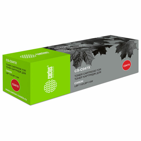 Картридж лазерный CACTUS (CS-C047X) для Canon LBP112/LBP113W, ресурс 4000 Картридж лазерный CACTUS (CS-C047X) для Canon LBP112/LBP113W, ресурс 4000