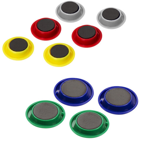 Магниты BRAUBERG "STANDARD", НАБОР 30 мм - 6 шт., 40 мм - 4 шт., Магниты BRAUBERG "STANDARD", НАБОР 30 мм - 6 шт., 40 мм - 4 шт.,