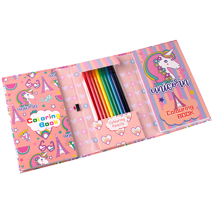 Раскраска с карандашами (комплект 2 раскраски (10*18см)+ 10 цв.карандашей) (4