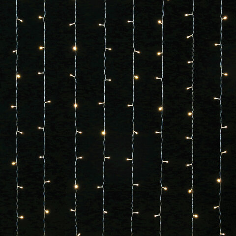Электрогирлянда-занавес комнатная "Штора" 3х2 м, 144 LED, теплый белый Электрогирлянда-занавес комнатная "Штора" 3х2 м, 144 LED, теплый белый