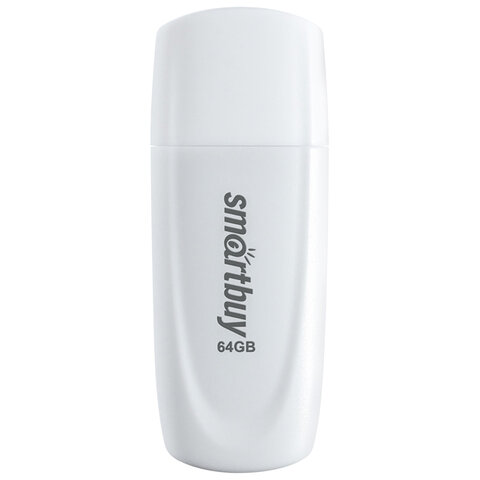 Флеш-диск 64GB SMARTBUY Scout USB 2.0, белый, SB064GB2SCW Флеш-диск 64GB SMARTBUY Scout USB 2.0, белый, SB064GB2SCW