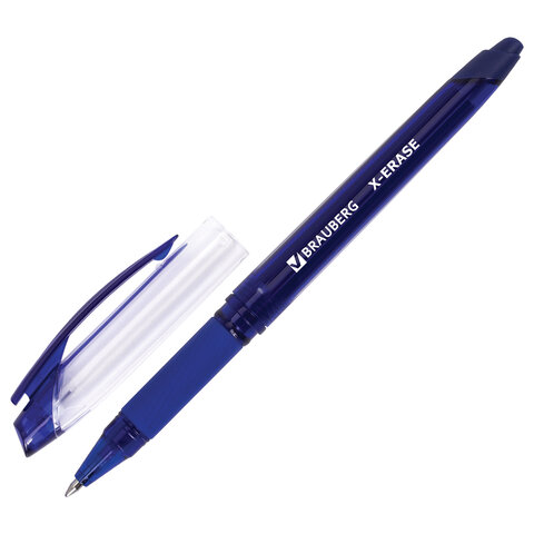 Ручка стираемая гелевая с грипом BRAUBERG "R-Erase", СИНЯЯ, корпус Ручка стираемая гелевая с грипом BRAUBERG "R-Erase", СИНЯЯ, корпус