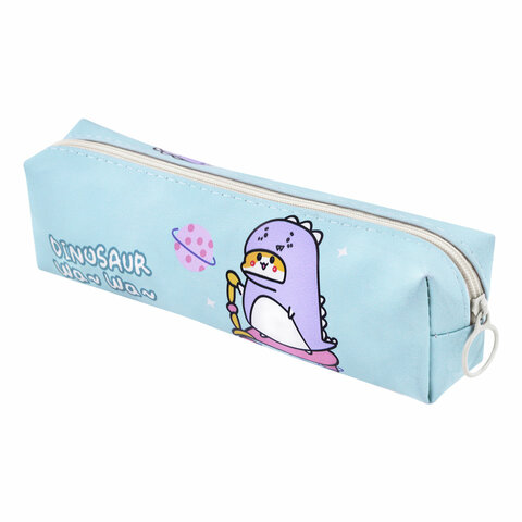 Пенал мягкий ПИФАГОР, 1 отделение, ПВХ, ассорти "Dinos", 20x6х4 см,