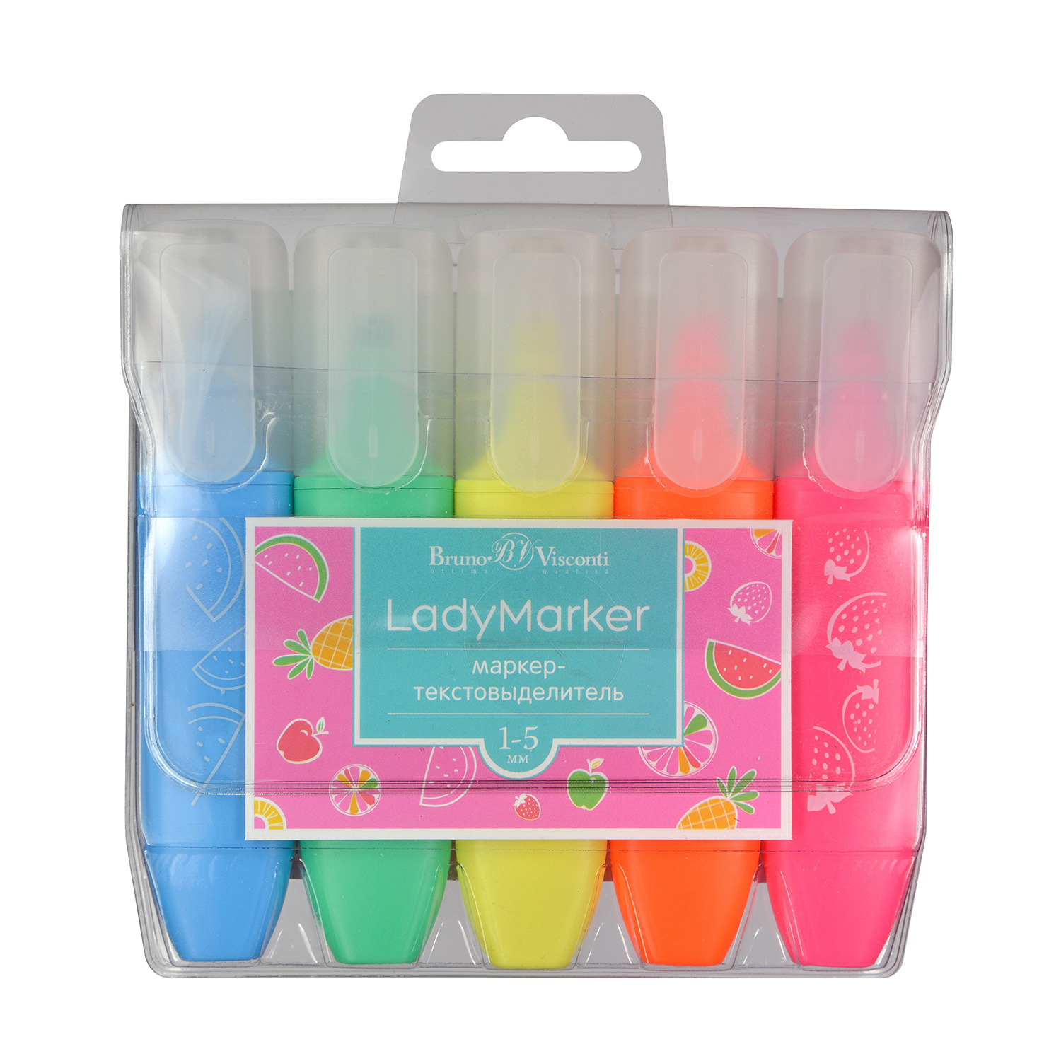 НАБОР ИЗ 5 ТЕКСТОВЫДЕЛИТЕЛЕЙ "LadyMarker", НАБОР ИЗ 5 ТЕКСТОВЫДЕЛИТЕЛЕЙ "LadyMarker",