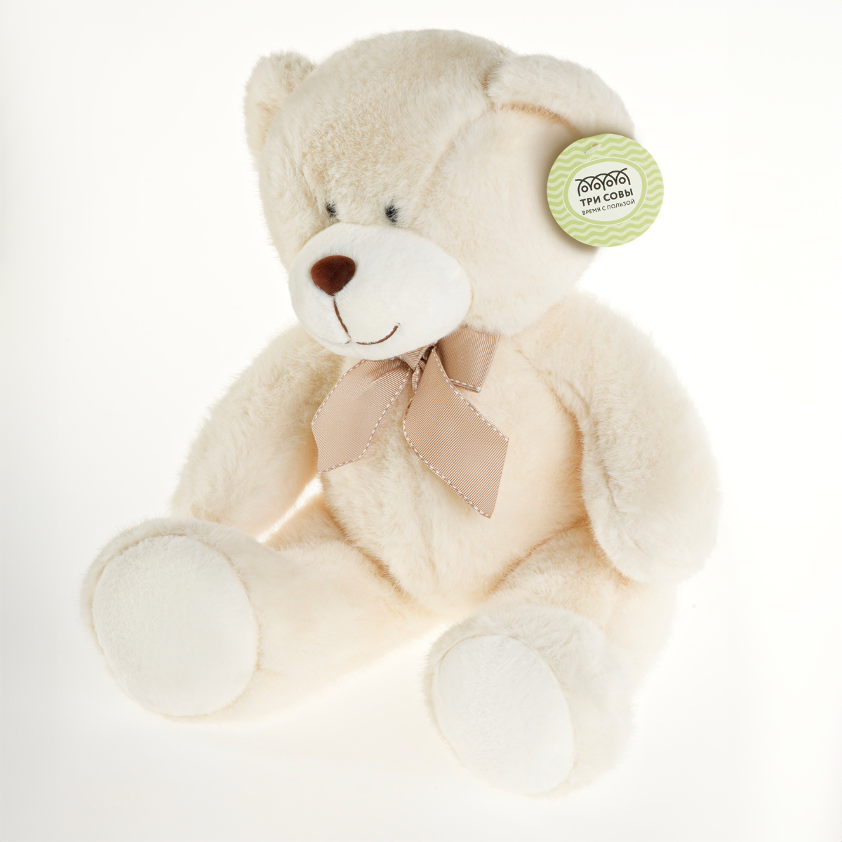 Мягкая игрушка ТРИ СОВЫ "Мишка с бантом", 32см