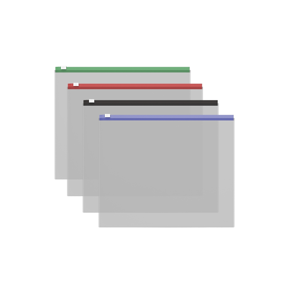 Zip-пакет пластиковый Erich Krause Fizzy Clear с цветной молнией, Travel, Zip-пакет пластиковый Erich Krause Fizzy Clear с цветной молнией, Travel,