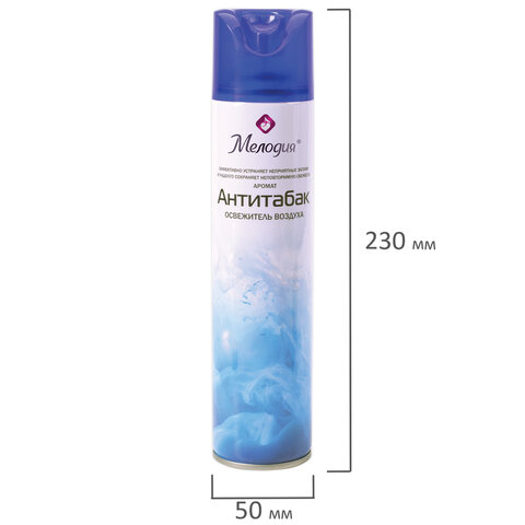 Освежитель воздуха аэрозольный 300 мл МЕЛОДИЯ "АНТИТАБАК", 605342 Освежитель воздуха аэрозольный 300 мл МЕЛОДИЯ "АНТИТАБАК", 605342