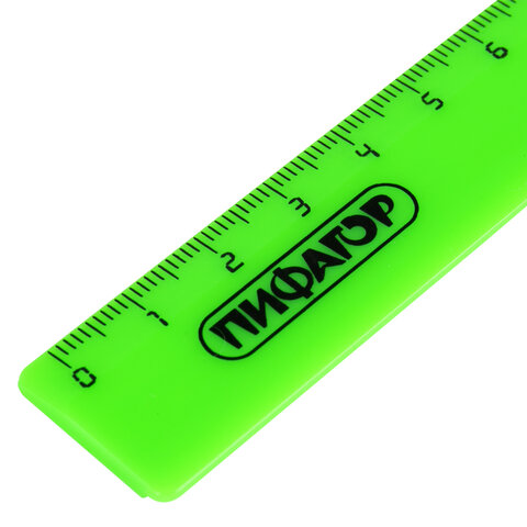 Линейка пластиковая 16 см, ПИФАГОР, непрозрачная, неоновая, ассорти, 210603 Линейка пластиковая 16 см, ПИФАГОР, непрозрачная, неоновая, ассорти, 210603