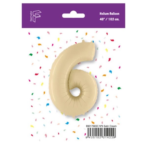 Фигура Цифра 6/9 Сатин Cream 40"/102см Фигура Цифра 6/9 Сатин Cream 40"/102см