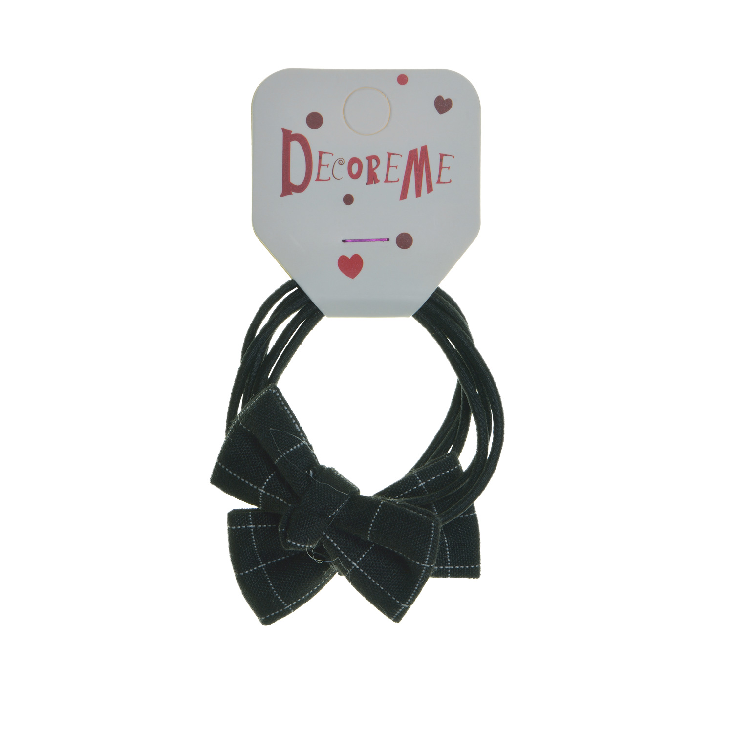 РЕЗИНКА ДЛЯ ВОЛОС "БАНТИКИ. ТЕМНАЯ ШОТЛАНДКА" 2 ШТ, 4 ЦВЕТА