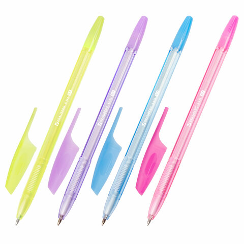 Ручка шариковая BRAUBERG "X-333 PASTEL", 12+1 В ПОДАРОК!, синяя, Ручка шариковая BRAUBERG "X-333 PASTEL", 12+1 В ПОДАРОК!, синяя,