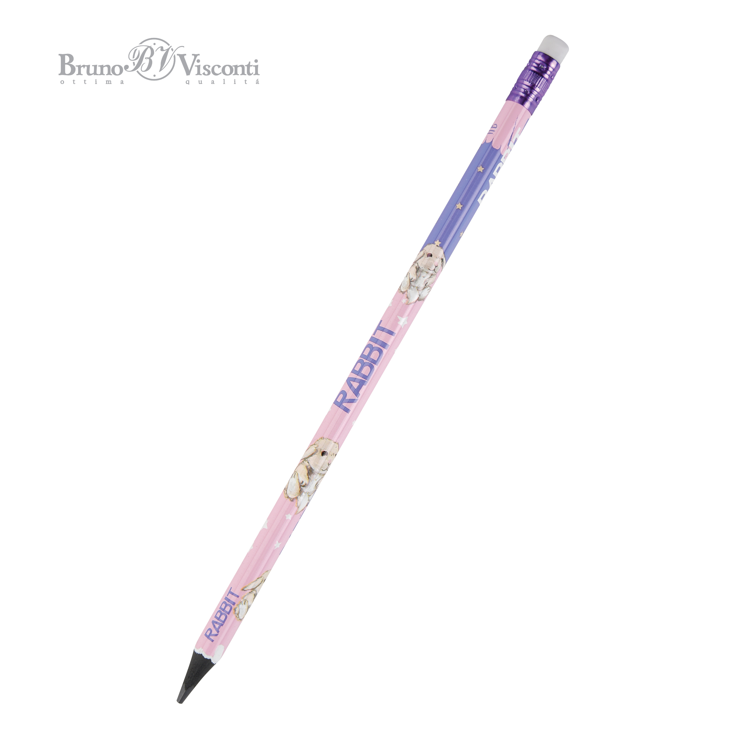 КАРАНДАШ ЧЕРНОГРАФИТОВЫЙ С ЛАСТИКОМ "Kids Color. Кролик" HB КАРАНДАШ ЧЕРНОГРАФИТОВЫЙ С ЛАСТИКОМ "Kids Color. Кролик" HB