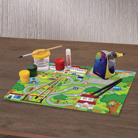 Настольное покрытие BRAUBERG KIDS, А3+, пластик, 46x33 см, "Лабиринт", Настольное покрытие BRAUBERG KIDS, А3+, пластик, 46x33 см, "Лабиринт",