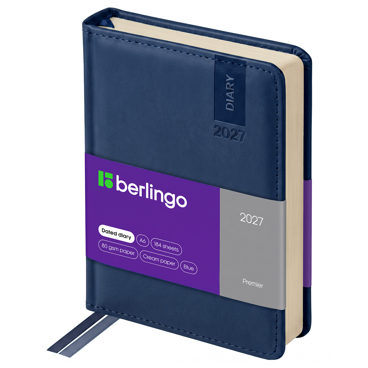 Ежедневник датированный 2027г., А6, 184л., кожзам, Berlingo "Premier", Ежедневник датированный 2027г., А6, 184л., кожзам, Berlingo "Premier",