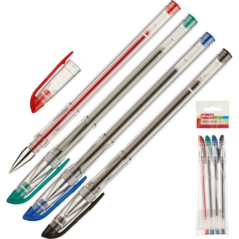 Ручка гелевая Attache City набор 4цв. Россия штр. 4620004206077 Ручка гелевая Attache City набор 4цв. Россия штр. 4620004206077